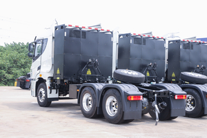 Pengecasan Pantas Mudah Dipandu Memandu Lori Traktor EV 6x4 Elektrik Tulen Tenaga Baharu